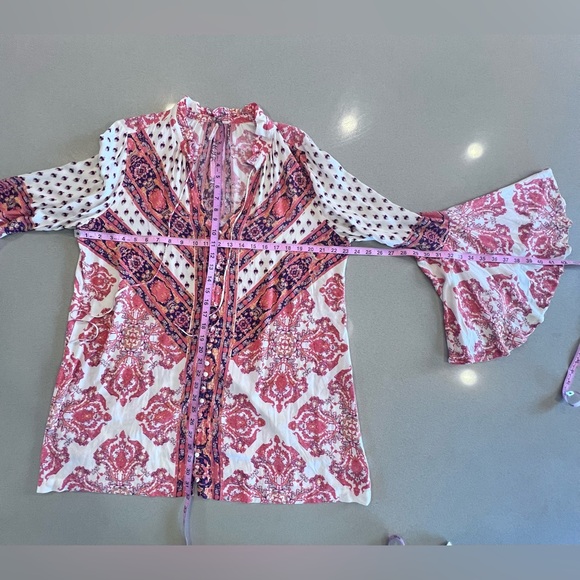 Free People Magic Mystery Tunic Bell
Sleeve Mini Dress Button Detail Sz Medium - Picture 7 of 16